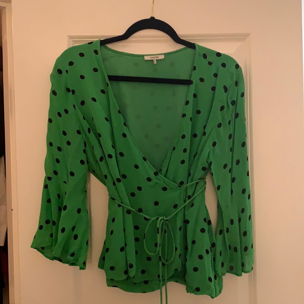 Ganni Wrap Top
